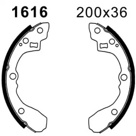 Комлект тормозных накладок BSF 01616