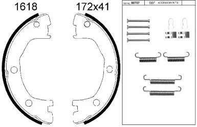Комлект тормозных накладок BSF 01618K
