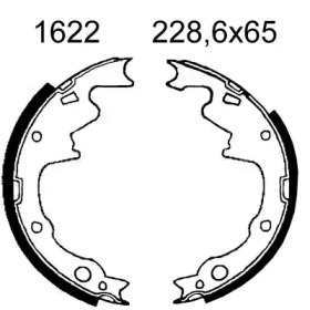 Комлект тормозных накладок BSF 01622
