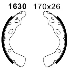 Комлект тормозных накладок BSF 01630