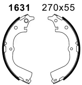 Комлект тормозных накладок BSF 01631