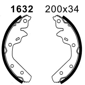 Комлект тормозных накладок BSF 01632