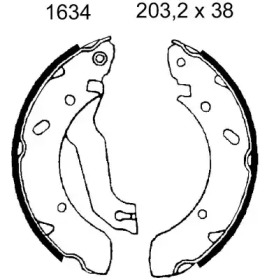 Комлект тормозных накладок BSF 01634