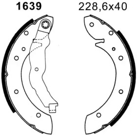 Комлект тормозных накладок BSF 01639