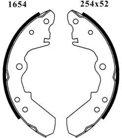 Комлект тормозных накладок BSF 01654
