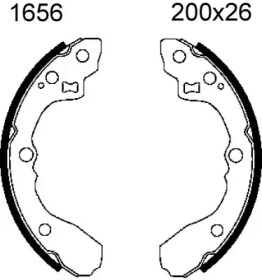 Комлект тормозных накладок BSF 01656