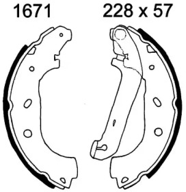 Комлект тормозных накладок BSF 01671