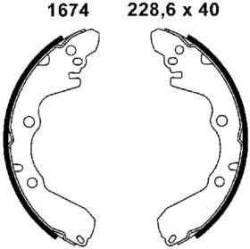 Комлект тормозных накладок BSF 01674
