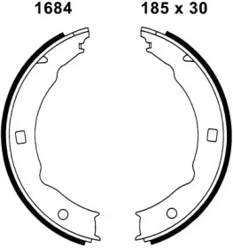 Комлект тормозных накладок BSF 01684