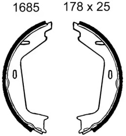 Комлект тормозных накладок BSF 01685