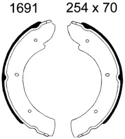 Комлект тормозных накладок BSF 01691