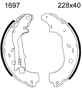Комлект тормозных накладок BSF 01697