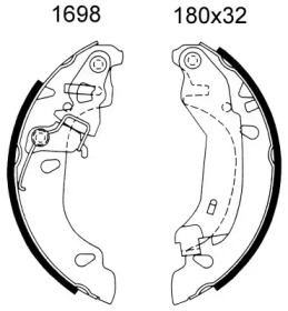 Комлект тормозных накладок BSF 01698