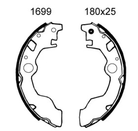 Комлект тормозных накладок BSF 01699