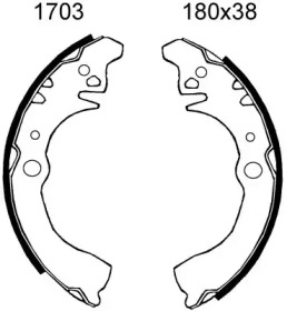 Комлект тормозных накладок BSF 01703