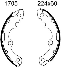 Комлект тормозных накладок BSF 01705