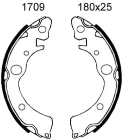 Комплект тормозных колодок BSF 01709