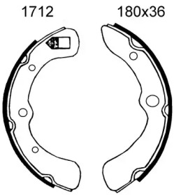 Комлект тормозных накладок BSF 01712