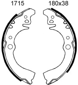 Комлект тормозных накладок BSF 01715