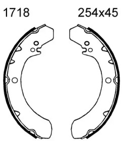 Комлект тормозных накладок BSF 01718