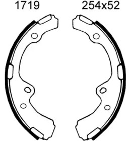 Комлект тормозных накладок BSF 01719