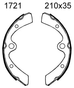 Комлект тормозных накладок BSF 01721
