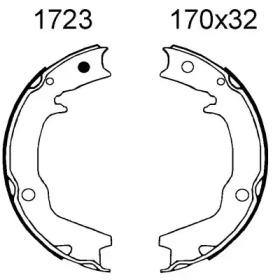 Комлект тормозных накладок BSF 01723