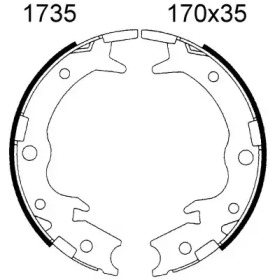 Комлект тормозных накладок BSF 01735