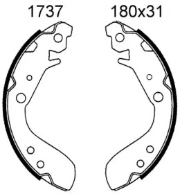 Комлект тормозных накладок BSF 01737