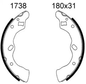 Комлект тормозных накладок BSF 01738