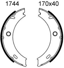 Комлект тормозных накладок BSF 01744