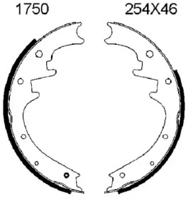 Комлект тормозных накладок BSF 01750