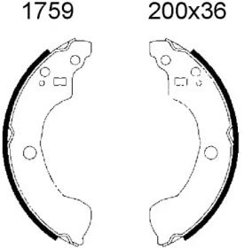 Комлект тормозных накладок BSF 01759