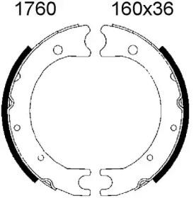 Комлект тормозных накладок BSF 01760