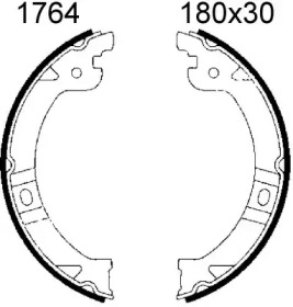 Комлект тормозных накладок BSF 01764