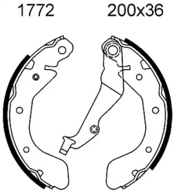 Комлект тормозных накладок BSF 01772
