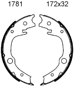 Комлект тормозных накладок BSF 01781