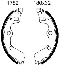 Комлект тормозных накладок BSF 01782