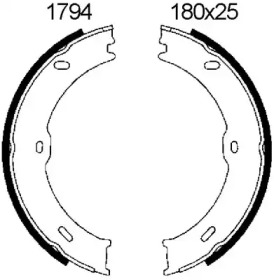 Комлект тормозных накладок BSF 01794