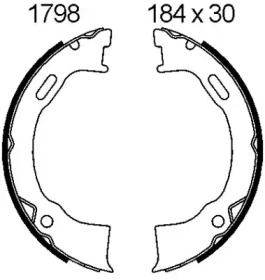 Комлект тормозных накладок BSF 01798