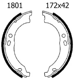 Комлект тормозных накладок BSF 01801