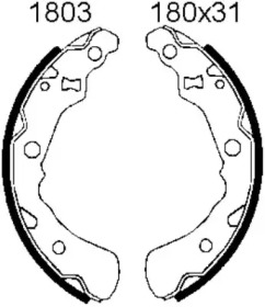 Комлект тормозных накладок BSF 01803