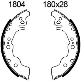 Комлект тормозных накладок BSF 01804