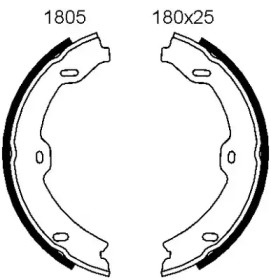 Комлект тормозных накладок BSF 01805