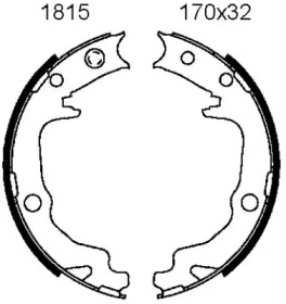 Комлект тормозных накладок BSF 01815