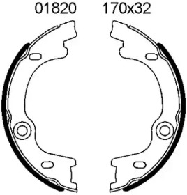 Комлект тормозных накладок BSF 01820