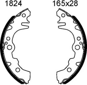 Комлект тормозных накладок BSF 01824