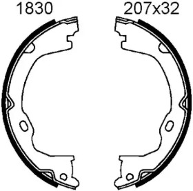 Комлект тормозных накладок BSF 01830