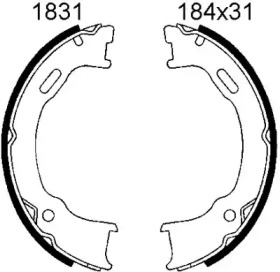 Комлект тормозных накладок BSF 01831