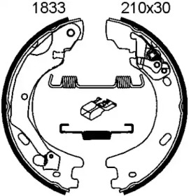 Комлект тормозных накладок BSF 01833
